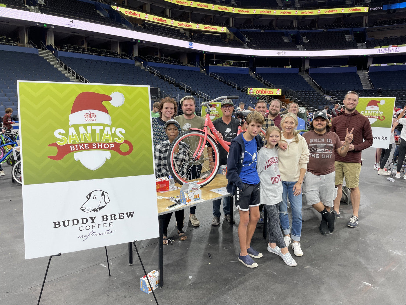 Buddy Brew supports onbikes during the holidays