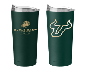 USF 20 oz. Powder Coat Stainless Tumbler - Hunter Green