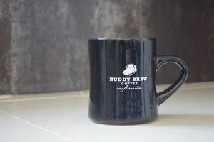 The Buddy Brew diner mug comes in black or white.